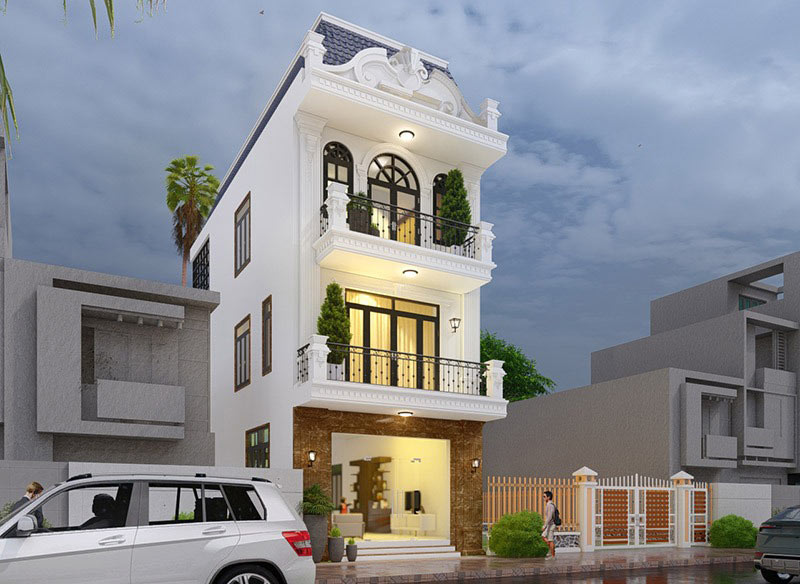 TOP 10 MẪU NHÀ ỐNG TÂN CỔ ĐIỂN 3 TẦNG ĐẸP, SANG TRỌNG